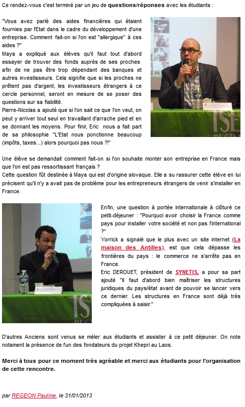 Retour d'expérience entrepreneur 2