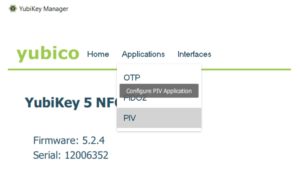 onglet yubikey manager