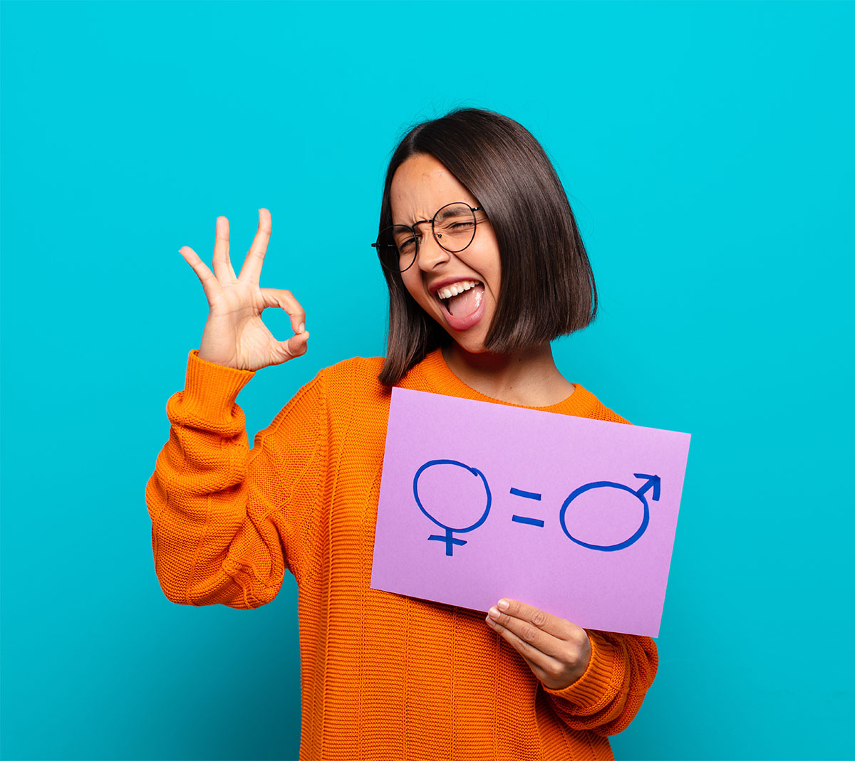 young latin woman equality concept
