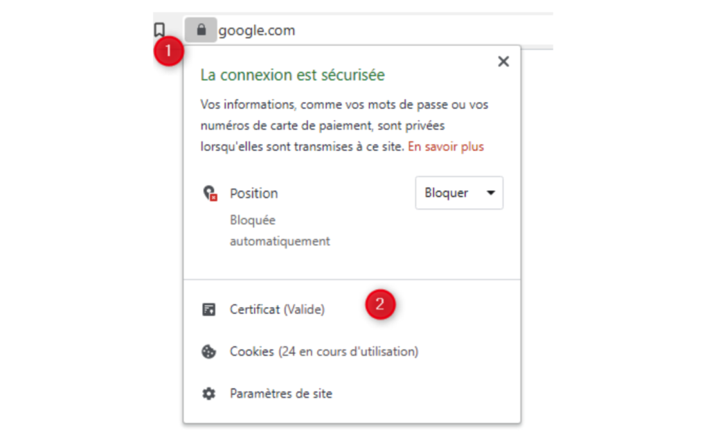 connexion sécurisée google